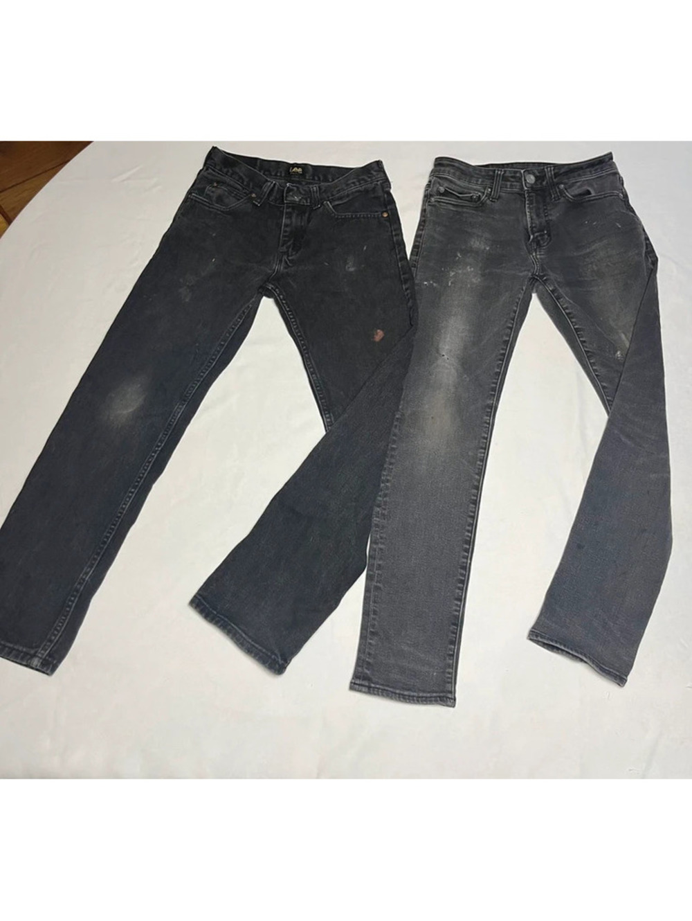 Men’s American Eagle Lee lot of two black jeans 28 x 30 straight regular fit